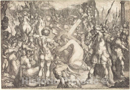 Art Print : Jacques Bellange, The Road to Calvary - Vintage Wall Art