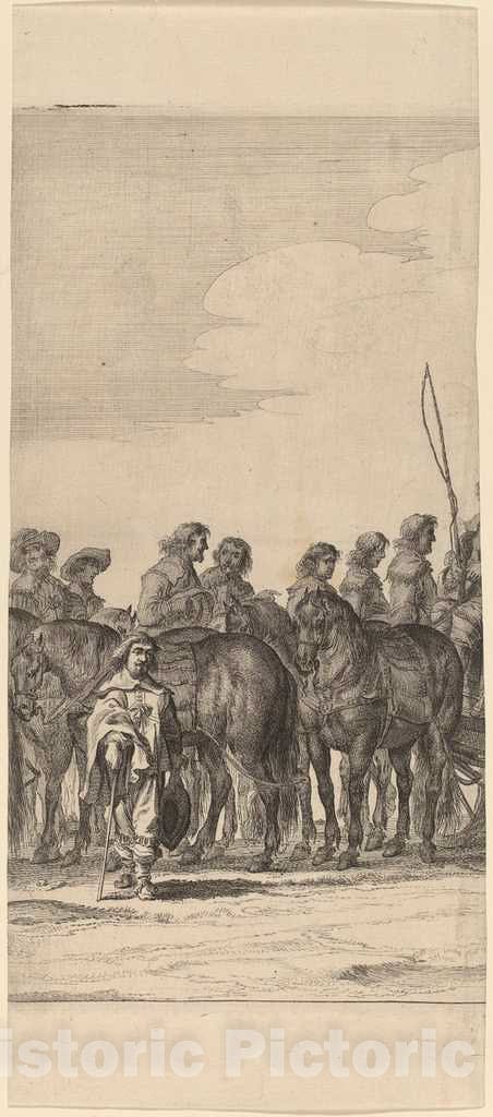 Art Print : Pieter Nolpe, Entry of Marie de Medici into Amsterdam [Plate 5 of 6], 1639 - Vintage Wall Art