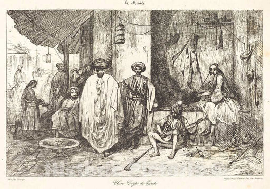 Art Print : Alexandre-Gabriel Decamps, Un Corps de Garde - Vintage Wall Art