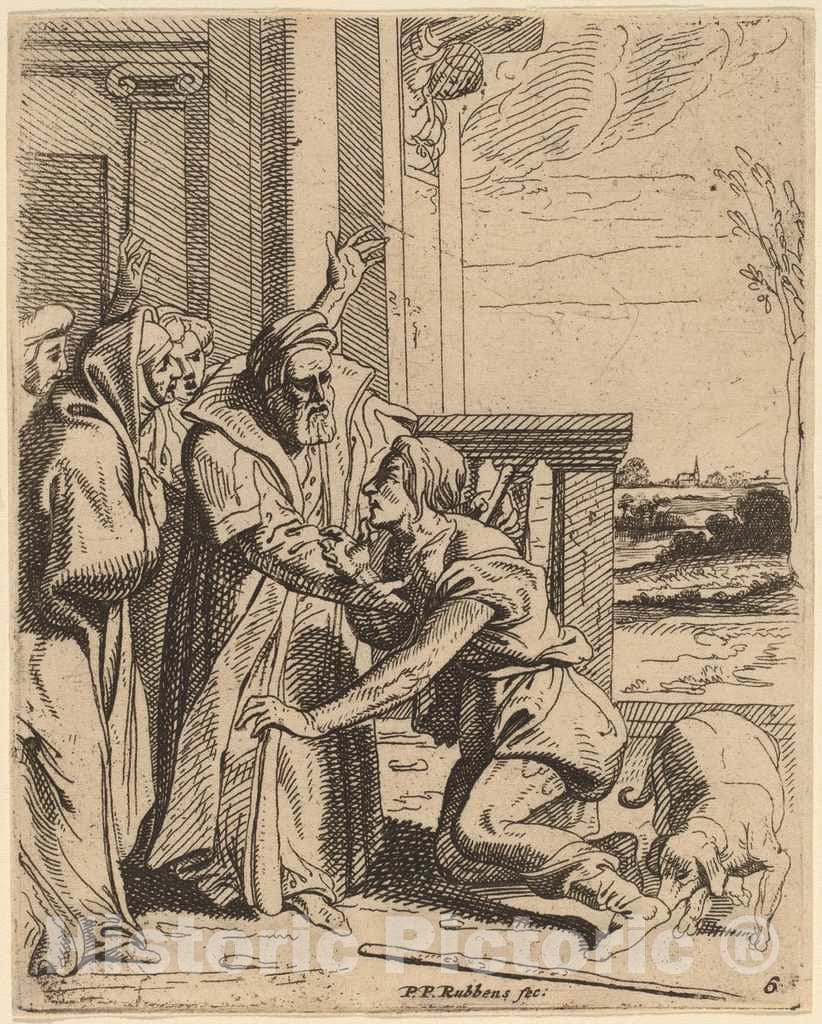 Art Print : Theodoor Van Thulden After Rubens, The Prodigal Son Received by His Father - Vintage Wall Art