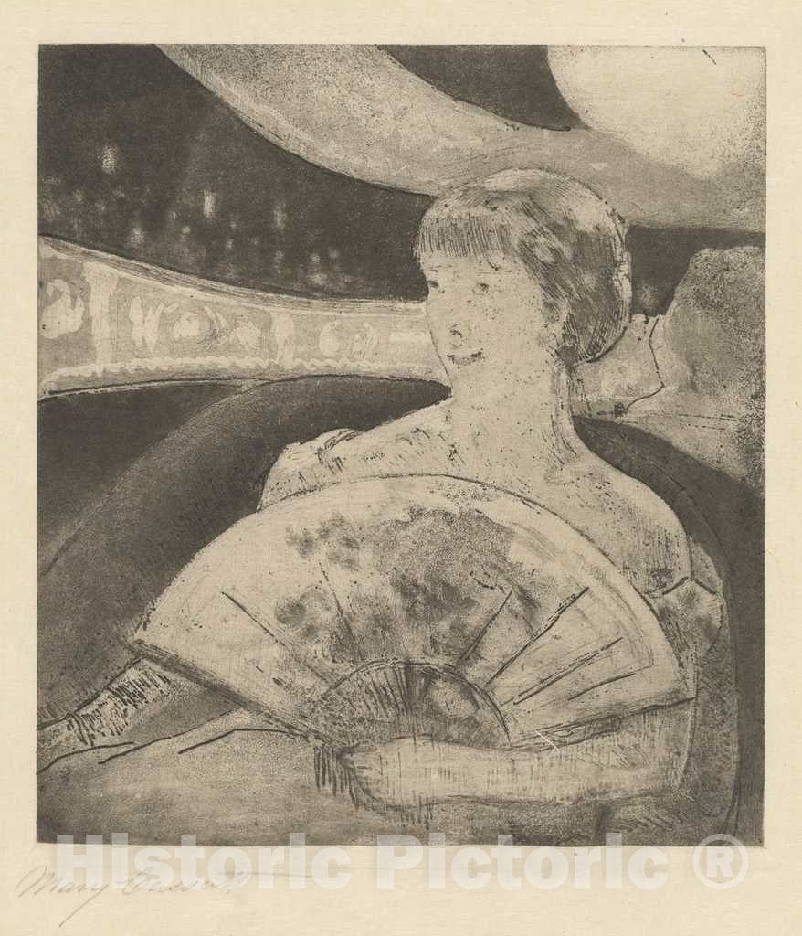 Art Print : Mary Cassatt, in The Opera Box (No. 3), c. 1880 - Vintage Wall Art