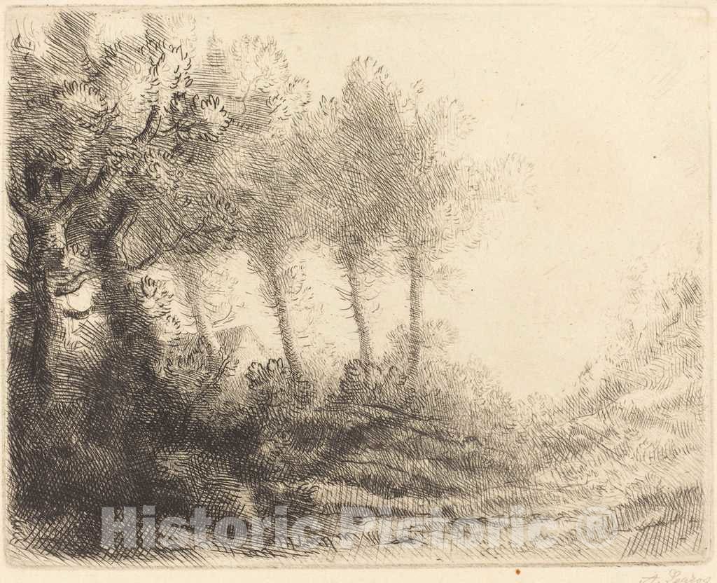 Art Print : Alphonse Legros, Landscape (Paysage) - Vintage Wall Art