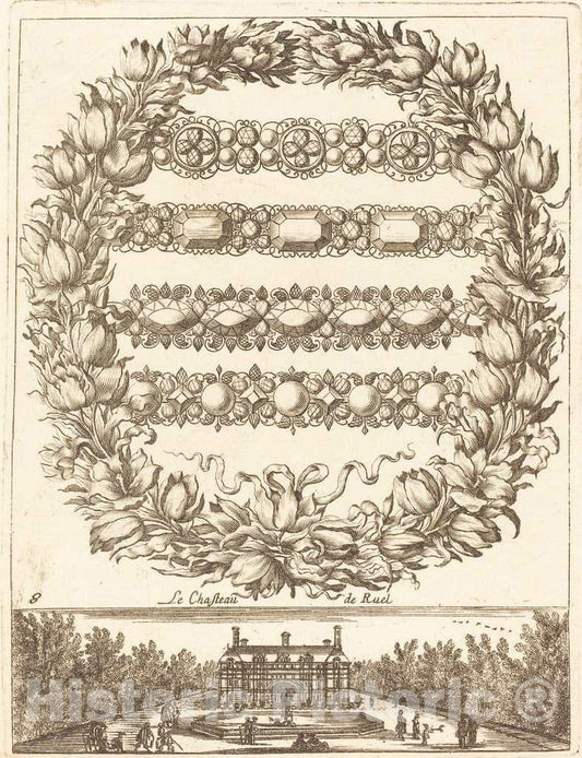 Art Print : FranÃ§ois Le Febvre, Le chasteau de Ruel, 1665 - Vintage Wall Art