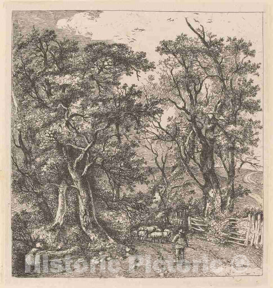 Art Print : John Crome, Road Scene, Hethersett - Vintage Wall Art