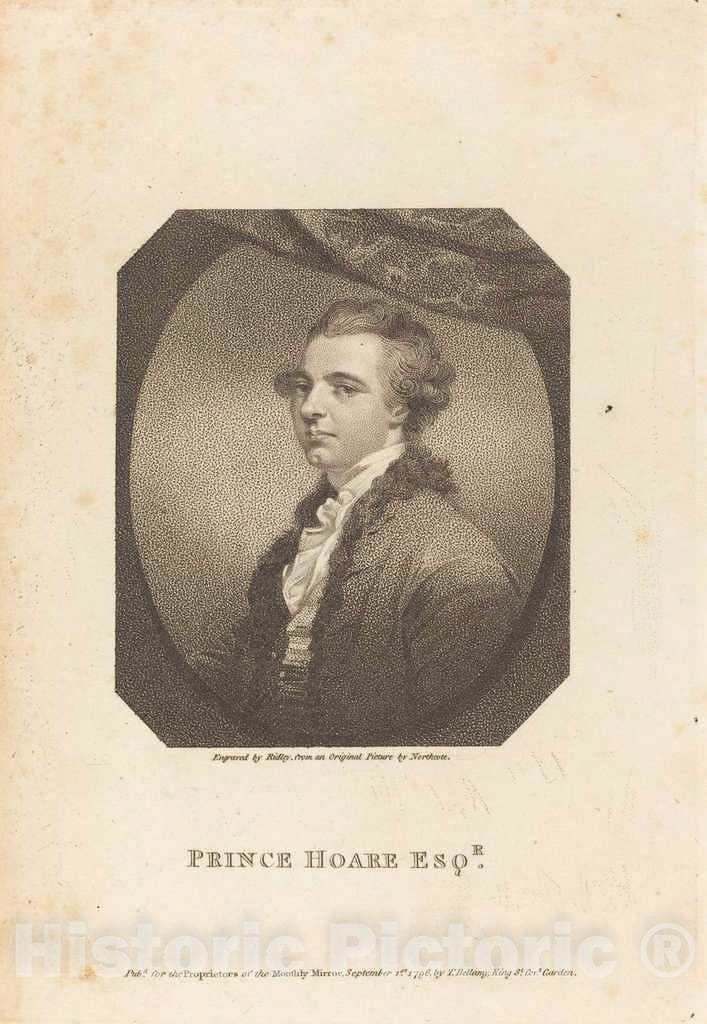Art Print : Ridley After Northcote, Prince Hoare Esq, 1796 - Vintage Wall Art