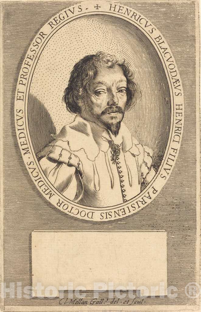 Art Print : Claude Mellan, Dr. Henry Blackwood, Jr - Vintage Wall Art