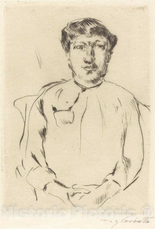 Art Print : Lovis Corinth, Portrait of a Woman (Frauenbildnis), 1914 - Vintage Wall Art