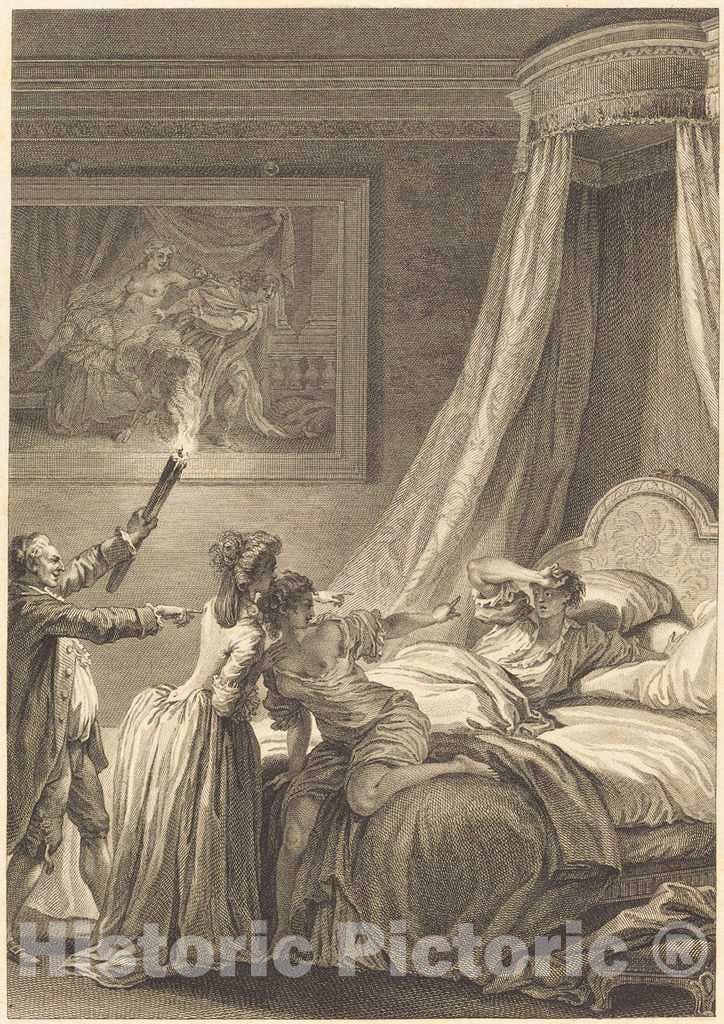 Art Print : Halbou and Duclos, Le Gascon puni - Vintage Wall Art