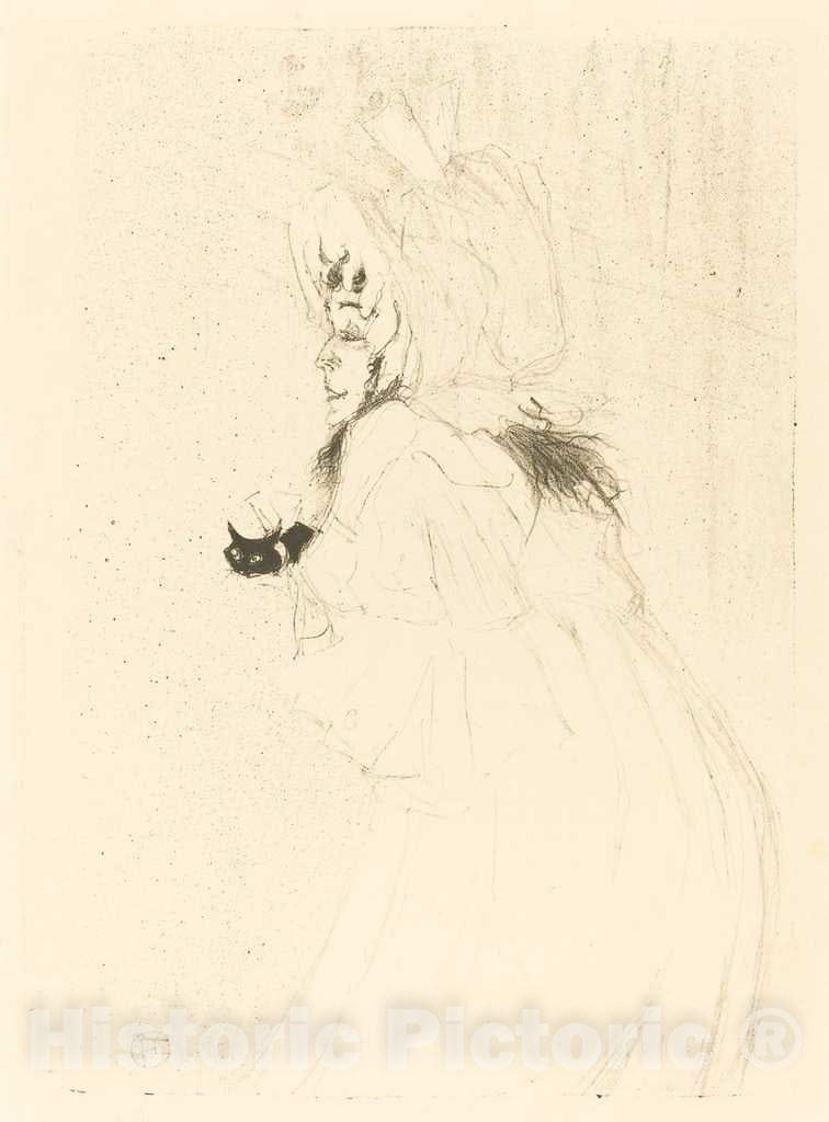 Art Print : Henri de Toulouse-Lautrec, May Belfort Bowing (Miss May Belfort saluant), 1895 - Vintage Wall Art