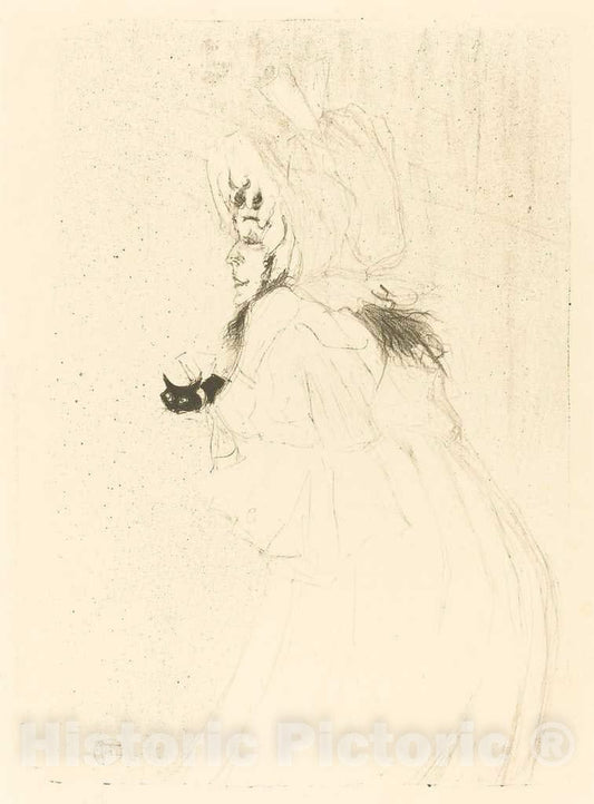 Art Print : Henri de Toulouse-Lautrec, May Belfort Bowing (Miss May Belfort saluant), 1895 - Vintage Wall Art