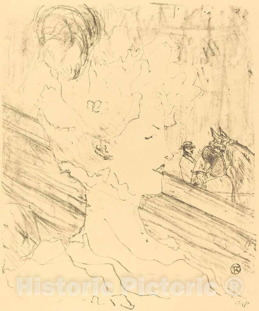 Art Print : Henri de Toulouse-Lautrec, Emilienne d'AlenÃ§on, 1896 - Vintage Wall Art