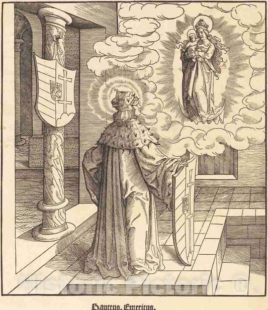 Art Print : Leonhard Beck, Saint Emericus, c.1517 - Vintage Wall Art