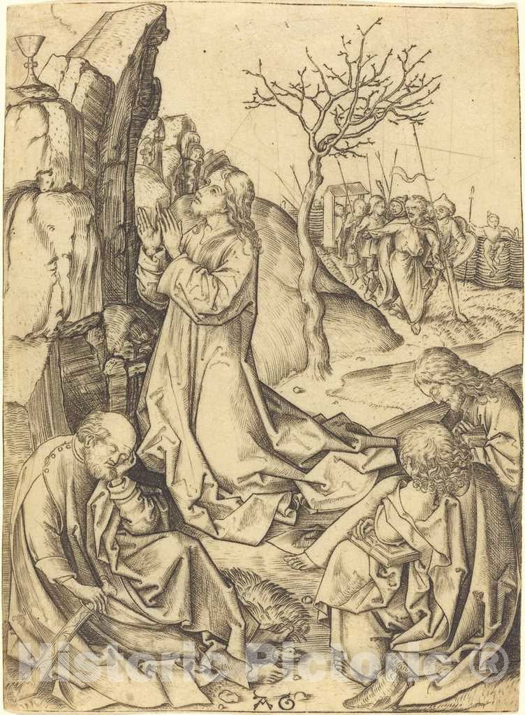 Art Print : The Agony in The Garden, c.1485 - Vintage Wall Art