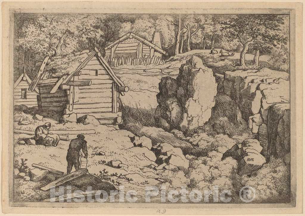 Art Print : Allart Van Everdingen, The Carpenter, c.1651 - Vintage Wall Art