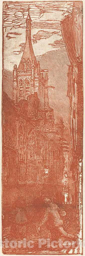 Art Print : Auguste LepÃ¨re, Saint-Severin, 1901 - Vintage Wall Art