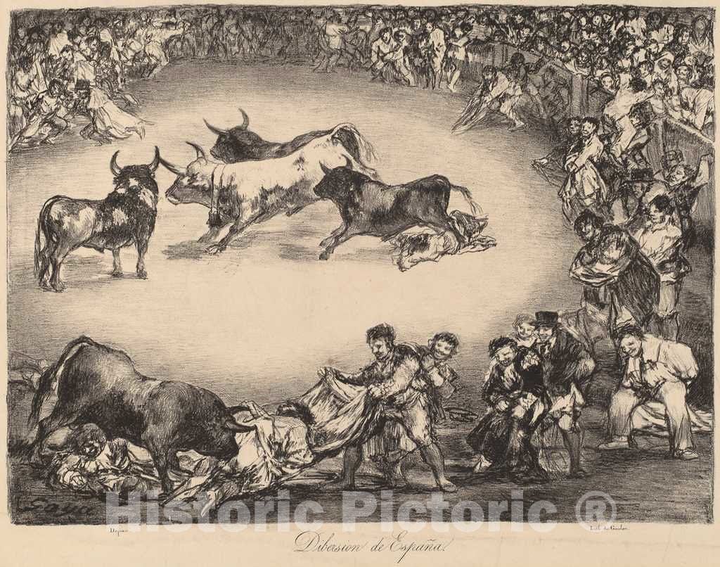 Art Print : Francisco de Goya, Dibersion de EspaÃ±a (Spanish Entertainment), 1825 - Vintage Wall Art