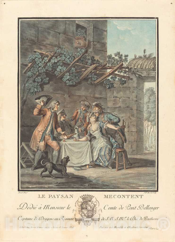 Art Print : Morret After Borel, Le paysan mecontent - Vintage Wall Art