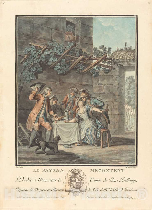 Art Print : Morret After Borel, Le paysan mecontent - Vintage Wall Art