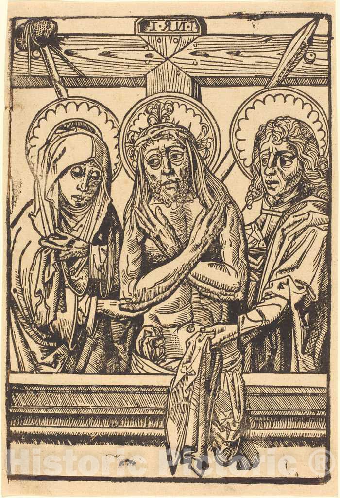 Art Print : Christ Between Maria and John, c.1490 - Vintage Wall Art