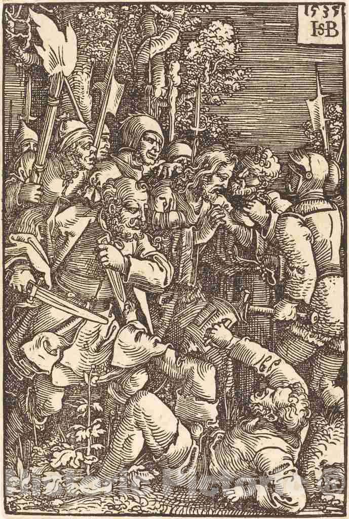 Art Print : Sebald Beham, Christ Taken Captive, 1535 - Vintage Wall Art