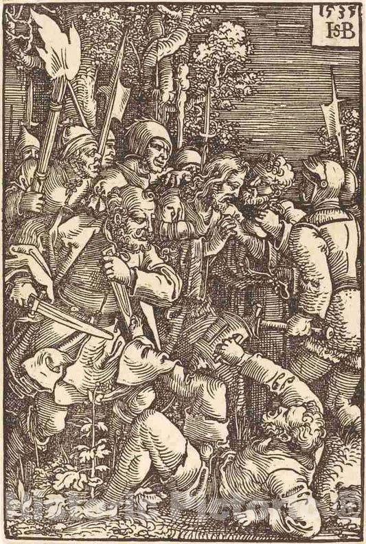 Art Print : Sebald Beham, Christ Taken Captive, 1535 - Vintage Wall Art
