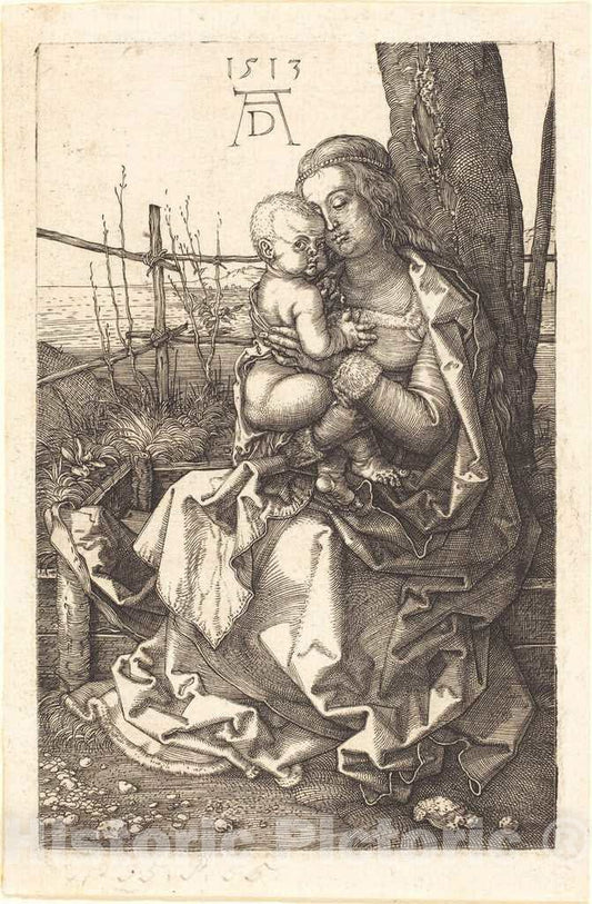 Art Print : Albrecht DÃ¼rer, The Virgin and Child Seated by a Tree, 1513 - Vintage Wall Art