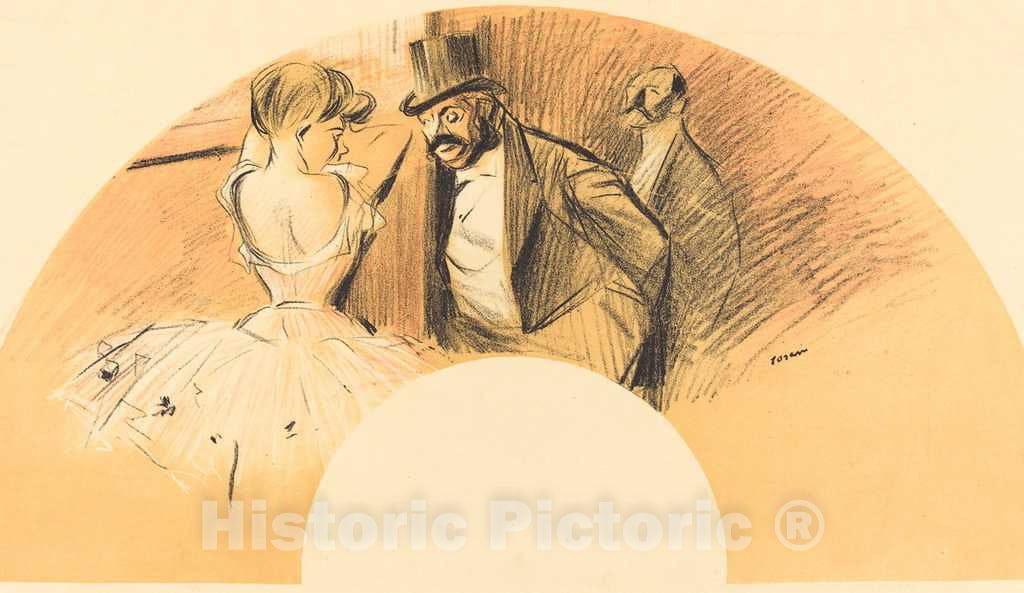 Art Print : Louis Forain, Fan, 1903 - Vintage Wall Art