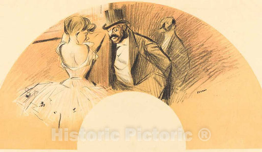 Art Print : Louis Forain, Fan, 1903 - Vintage Wall Art