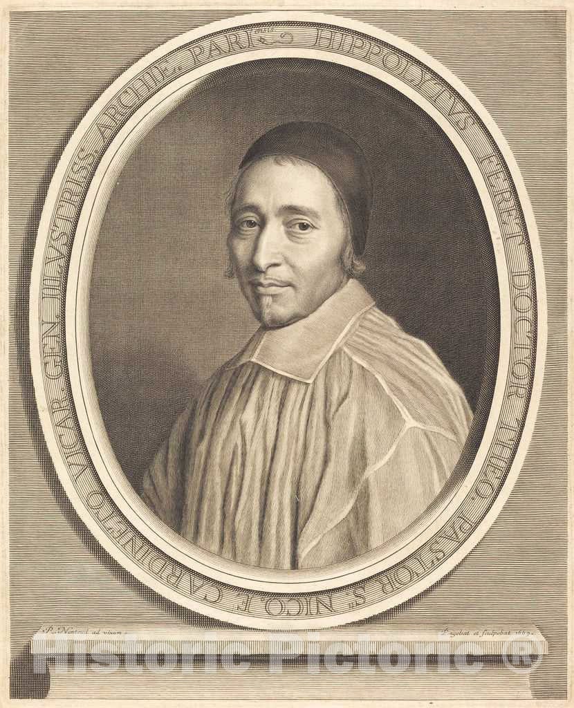 Art Print : Robert Nanteuil, Hippolyte Feret, 1669 - Vintage Wall Art