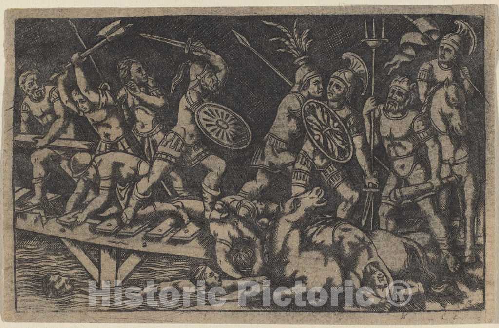 Art Print : Horatius Cocles, Late 18th or 19th Century - Vintage Wall Art