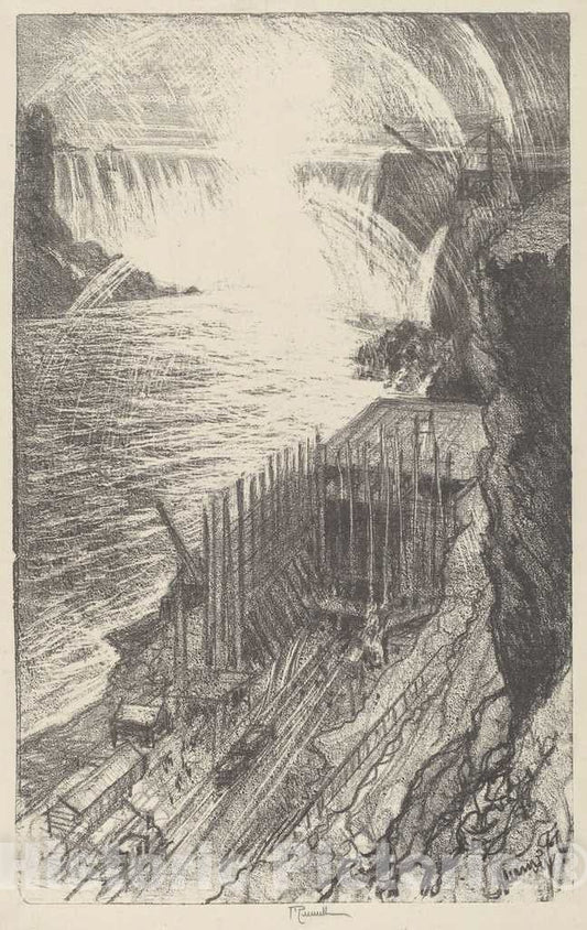Art Print : Joseph Pennell, Niagara Rainbows, 1910 - Vintage Wall Art