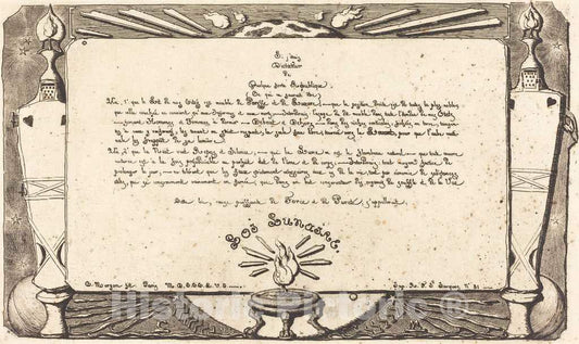 Art Print : Charles Meryon, La LOI lunaire, 1er Planche (Lunar Law, 1st Plate), 1856 - Vintage Wall Art