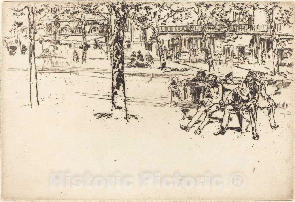 Art Print : James McNeill Whistler, Le Boulevard Poissoniere, 1893 - Vintage Wall Art