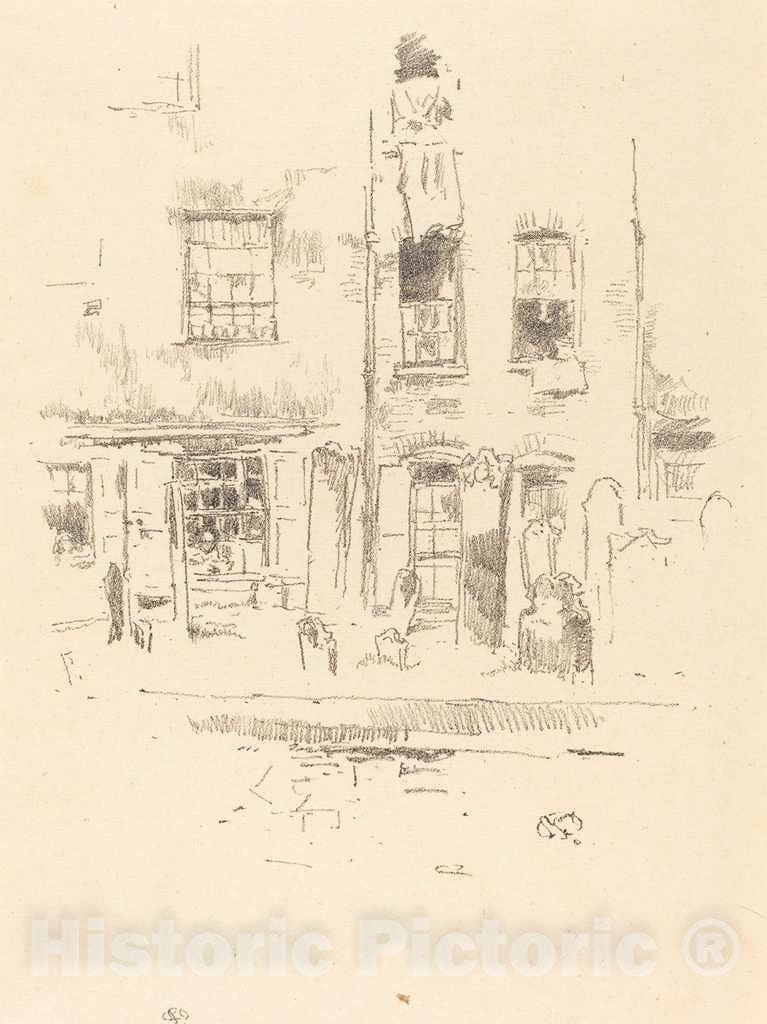 Art Print : James McNeill Whistler, Churchyard, 1887 - Vintage Wall Art