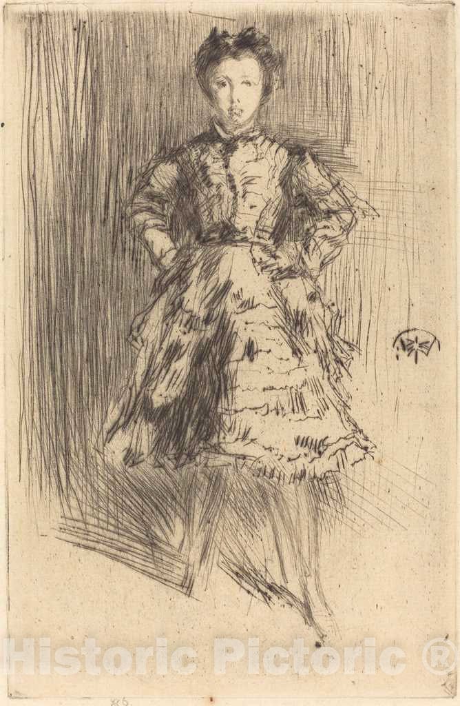 Art Print : James McNeill Whistler, Elinor Leyland, 1873 - Vintage Wall Art