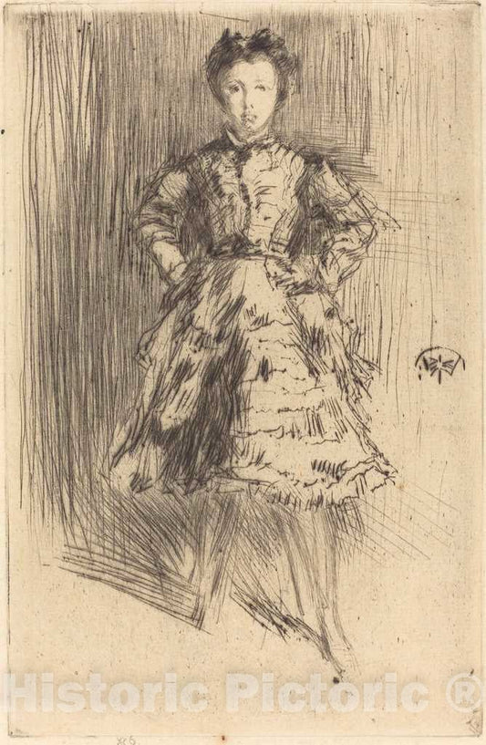Art Print : James McNeill Whistler, Elinor Leyland, 1873 - Vintage Wall Art