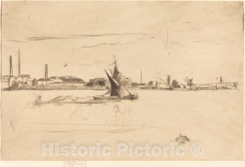 Art Print : James McNeill Whistler, Price's Candle-Works, c. 1875 - Vintage Wall Art