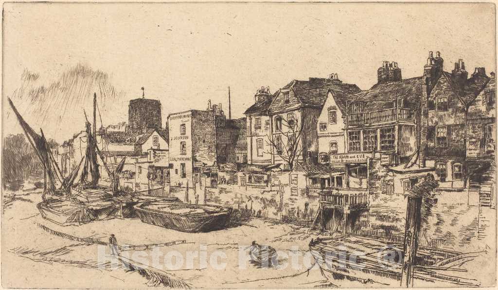 Art Print : James McNeill Whistler, The 'Adam and Eve', Old Chelsea, 1878 - Vintage Wall Art