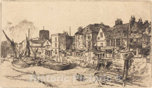 Art Print : James McNeill Whistler, The 'Adam and Eve', Old Chelsea, 1878 - Vintage Wall Art
