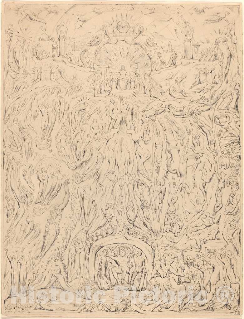 Art Print : William Blake, The Last Judgment, c. 1809 - Vintage Wall Art