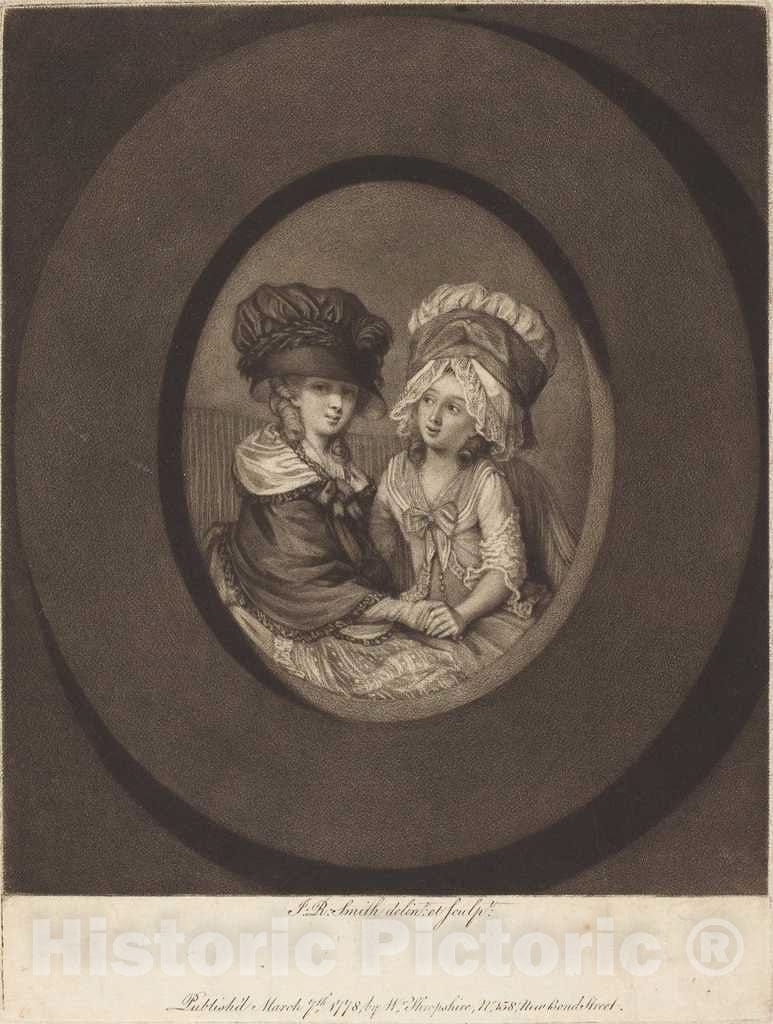 Art Print : John Raphael Smith, Les Deux Ami (The Two Friends), 1778 - Vintage Wall Art