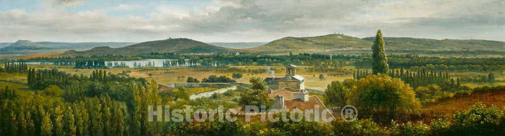 Art Print : ThÃ©odore Rousseau, Panoramic View of The ILE-de-France, c. 1830 - Vintage Wall Art