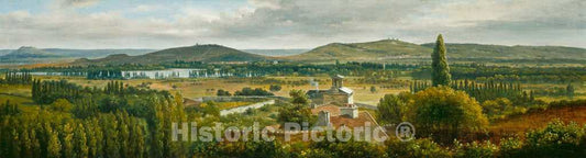 Art Print : ThÃ©odore Rousseau, Panoramic View of The ILE-de-France, c. 1830 - Vintage Wall Art