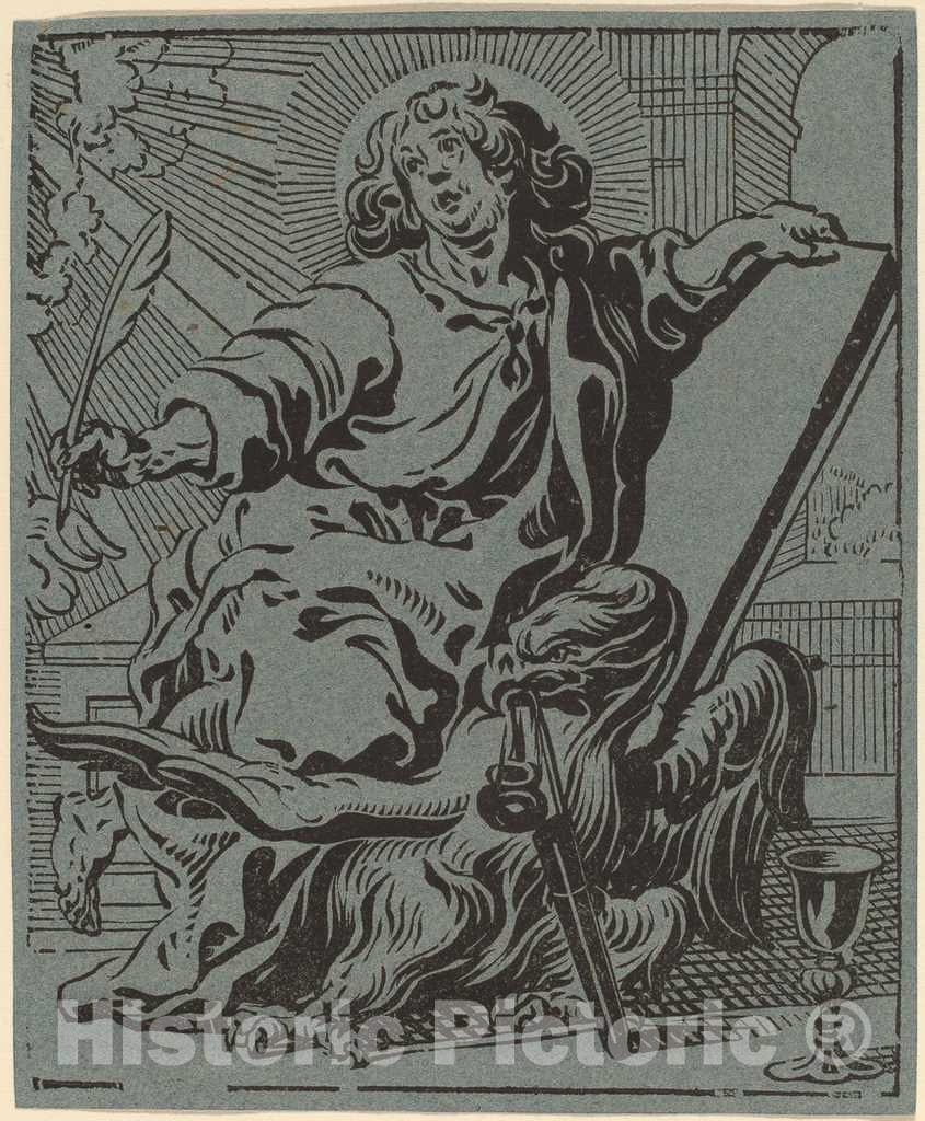 Art Print : Anthonis Sallaert, Saint John - Vintage Wall Art