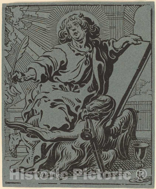 Art Print : Anthonis Sallaert, Saint John - Vintage Wall Art