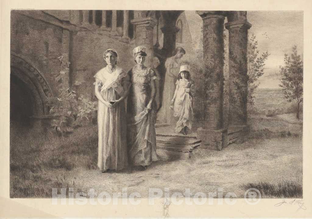 Art Print : James S. King, The Vesper Hour, 1884 - Vintage Wall Art