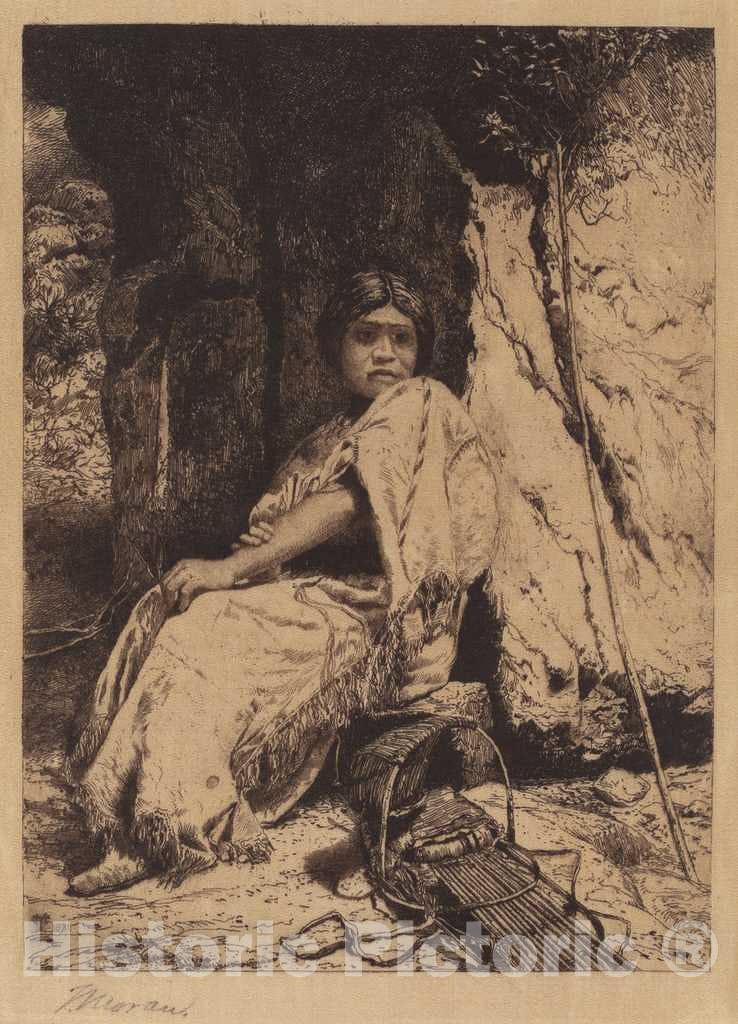 Art Print : Thomas Moran, The Empty Cradle, 1878 - Vintage Wall Art