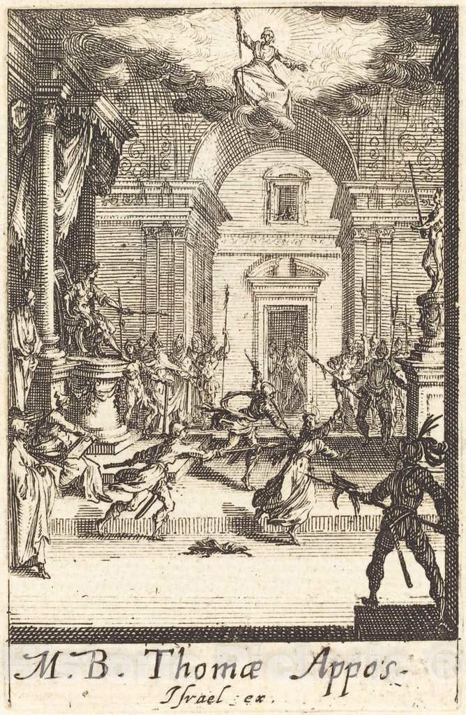 Art Print : Jacques Callot, The Martyrdom of Saint Thomas, c.1635 - Vintage Wall Art