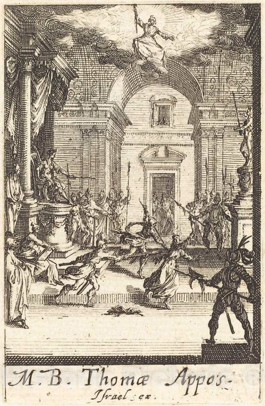 Art Print : Jacques Callot, The Martyrdom of Saint Thomas, c.1635 - Vintage Wall Art