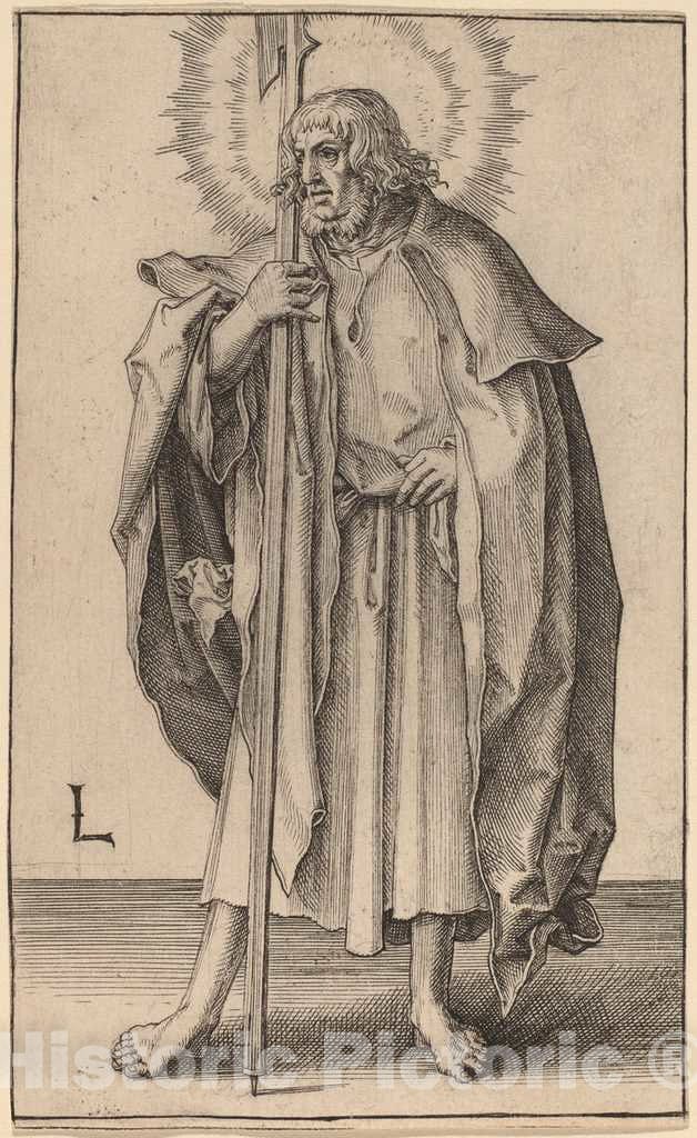 Art Print : Lucas Van Leyden, Saint Matthew, c. 1510 - Vintage Wall Art